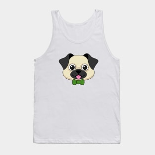Cute Happy Pug Dog with Papillon Tank Top